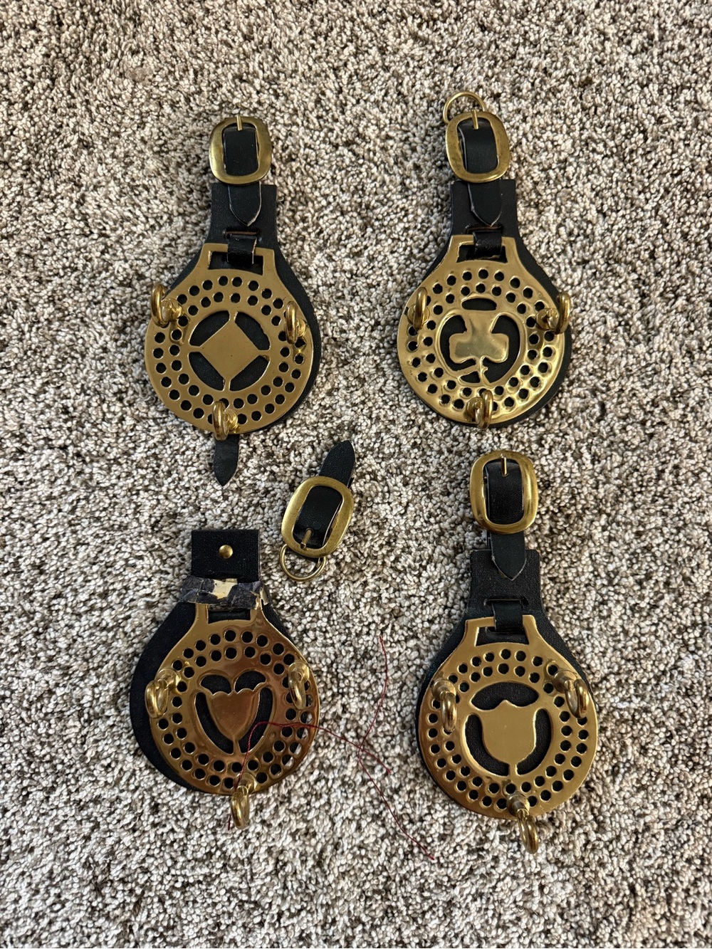 Big Brass Horse Medallions with Hooks